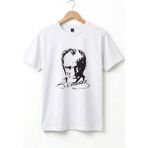Widi Unisex 23 Nisan Mustafa Kemal Atatürk Baskılı %100 Pamuk Bisiklet Yaka Kısa Kol Çocuk T-Shirt - Siyah - 5 - 6 Yaş
