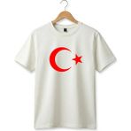 Widi Unisex Türkiye Ay Yıldız Bayrak Baskılı Regular Fit %100 Pamuk Bisiklet Yaka Kısa Kol Çocuk T-Shirt - Kırmızı - 11 - 12 Yaş