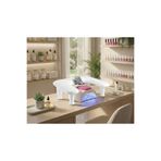 Wien Nail Master Oval U Tipi Telefon Standlı Ergonomik Manikür Sehpası Beyaz Manikür Kol Desteği U2W