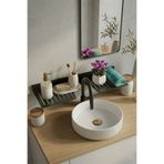 wiesmann Siyah Metal Yapışkanlı Lavabo Mutfak Düzenleyici Raf Mutfak Lavabo Organizer 022