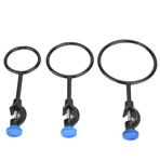 Wifehelper 3 Adet Laboratuvar Desteği Demir Çelik Yakın Halka Kimya Laboratuvarı Standları Destek Seti Siyah Kaplama Çapı 60/80/100mm