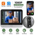 Wifi Akıllı Kapı Kamerası 4.3" Ekran 1080P Hd Görüntülü Kapı Dürbünü Pır Sensörlü
