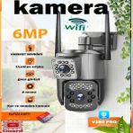 WiFi Güvenlik Kamerası 360° - İç ve Dış Mekan, 2 Yönlü Sesli Interkom, Hareketli Ses Alarmı, Gece Görüşü, TF Kart & Bulut Destekli, Kolay Kurulum - Montaj Braketi Hediye!