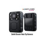 WİFİCAM Gece Görüşlü Ekranlı Yaka Kamerası 64 Gb Dahili Hafıza Polis Kamerası CN-EKRANLI YAKA CAM