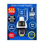 WIFICAM PLUS İCSEE-42X İcsee 8 Mp Çift Kameralı 42X Optik Zoom Metal Kasalı Ptz Wifi Kamera