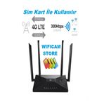 WİFİCAM Sim Kart İle Çalışan 4 Antenli Router Wifi Modem 3G/4G Desteği STN-4G