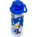 Wiggle 500 ml Sonic The Hedgehog Yumuşak Silikon Pipetli Mavi Su Matarası Sağlıklı Plastik Malzeme