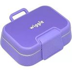 Wiggle Bento 1030ml Lunchbox Tek Katlı 2 Bölmeli Paslanmaz Çelik Sefer Tası Yemek Kutusu (Mor)