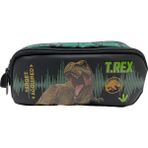 Wiggle Jurassic World Okul Kalem Kutusu Çift Bölmeli Çocuk Bez Kalem Çantası Siyah