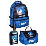 Wiggle Sonic Temalı Lisanslı Premium 3'lü Okul Seti Sırt Çantası-Beslenme Çantası-Kalemlik