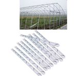 Wiggle Tel, Ağır Hizmet Sera Kilidi Kanal Kiti - Poli Film/Gölge Kumaş Sabitleme için Sıcak Daldırma Galvanizli Wiggle Tel Kanalı (100 cm/39,4 in-0,5 mm)