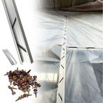 Wiggle Tel, Bu PVC Kaplı Tel ve U-Kanal Contalı Sıkı Vidalı Sera Pisti ve Wiggle Tel Poly Film Gölge Bezi ve Yeniden Kullanılabilir 21 Set Bahçe Topraksız ve Tarım için