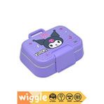 WİGGLE Wiggle Bento 1030ml Lunchbox Kuromi Lisanslı Tek Katlı 2 Bölmeli Paslanmaz Çelik Sefer Tası Yemek Kutusu Mor