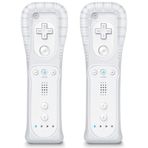 Wii Controller 2'li Paket, Silikon Kılıf ve Bilek Kayışı ile Wii Uzaktan Kumanda, Wii Uzaktan Kumandaları Nintendo Wii ile Uyumlu - Beyaz