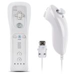 Wii Remote, Compatible with Nintendo Wii/Wii U, Wii Controller with Nunchuck, with Silicone Case and Wrist Strap