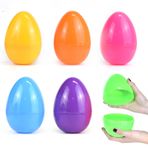 WIKHIA Doldurulabilir Dev Paskalya Yumurtaları - 15,24 cm Jumbo Boş Paskalya Plastik Yumurtaları Paskalya Yumurtası Avı için Çeşitli Renkler, Sürpriz Yumurta, Paskalya Avı (6'lı Paket)