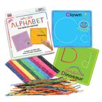 Wikki Stix alfabesi Fun kart learning için