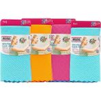 Wikro Desenli Kumaş 30X40 cm Iz Bırakmaz Mikrofiber Cam Bezi 8'li Set - Çok Renkli