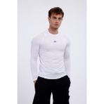 Wild Athletic Erkek Pro Compression Uzun Kollu Spor Fitness Body - Beyaz