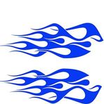 Wild Dingos LLC - ST1 Winglets - Alev Çıkartma Seti Çok Renkli Golf Arabası UTV RC ATV Biçme Makinesi Motosiklet Tankı (A - Küçük, DG24-049 Mavi)
