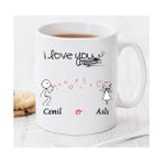 Wildlebend Pi160 I Love You Kişiye Özel Kupa