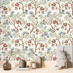 William Morris Çiçek Desenli Kendinden Yapışkanlı Duvar Kağıdı, Çok Amaçlı PVC Folyo, DIY Duvar Kağıdı (66x66 cm)