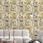 William Morris Sanatsal Çiçek Desenli Duvar Kağıdı, Kendinden Yapışkanlı Çok Amaçlı PVC Folyo, DIY Duvar Kağıdı (66x198 cm)