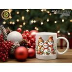 Willow Store Noel Sevimli Kardan Adam 14 Temalı Porselen Kupa Bardak,yılbaşı,merry Christmas,hediyelik - 001 - Beyaz - 330 ml