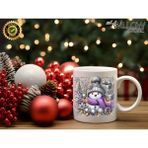 Willow Store Noel Sevimli Kardan Adam 2 Temalı Porselen Kupa Bardak,yılbaşı,merry Christmas,hediyelik - 001 - Beyaz - 330 ml