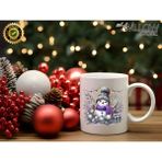 Willow Store Noel Sevimli Kardan Adam 8 Temalı Porselen Kupa Bardak,yılbaşı,merry Christmas,hediyelik - 001 - Beyaz - 330 ml