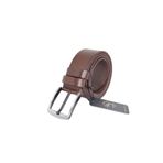 willpolo Erkek Hakiki Deri Kahverengi Kemer Kot Ve Kanvas Için 4.5 Cm.