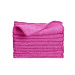 wilma secret Mikrofiber Temizlik Bezi Pro Pembe 40X40 cm - 5 Adet - 250 Gsm - Cam Bezi - Mutfak Bezi