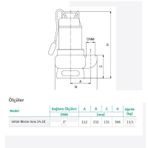 Wilo Waste Inox 24.10 Kirli Su Paslanmaz Gövdeli Drenaj 10 Mss 24 m3/H 220 Volt Dalgıç Pompa