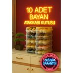 wilseder 10'lu Şeffaf Ayakkabı Kutusu