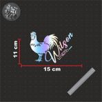 Wilson Lo Siento Horoz Sticker 15X11CMETIKETÇILERE Özel Araba-Motor-Laptop Hologram Seçenekli Etiket - Siyah - 15x11 Cm