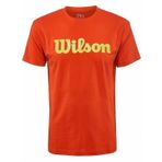 Wilson M Script Logo Cotton Turuncu Erkek Tenis T-Shirt