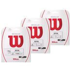 WILSON unisex-yetişkin tenis teli,SİYAH,17G',1,25 mm.