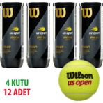 Wilson Us Open Tenis Topu 4 Kutu 12 Adet Vakum Ambalajda Extra Duty Sarı Renk