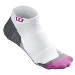 Wilson W WHT Hi-End No Show çorap tenis, Bayan, beyaz (White/Rose Violet), tek beden