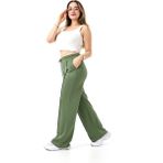 Win Moda Kadın Modal Kumaş Eşofman Altı Dokulu Kumaş / Women's Textured Sweatpants - Haki