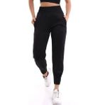 Win Moda Siyah Jogger Eşofman Altı Yüksek Bel Likralı Scuba Kumaş Tüm Sezon Rahatlık - 2XL