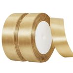 winbest Saten bant, altın, 44 m hediye bandı, altın genişliğinde, 20 mm kurdele bandı, altın hediye bandı, altın düğün kumaşı, düğün, parti hediye paketleri, kendin yap el işleri, çiçek buketleri, kurdele