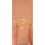 Wind Silver Düğüm Yüzük 925 Ayar - Gold