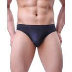WINDAY Erkekler Külot Nefes Buz İpek Üçgen Bikini ve Külot N04, 1 paket Siyah1, 3XL