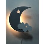 Windly Concept Ay Bulut Gece Lambası Çocuk Odası Bebek Odası Dekoratif Led Aydınlatma 30cm