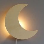 Windly Concept Ay Gece Lambası Çocuk Odası Bebek Odası Dekoratif Aydınlatma 30 cm Ahşap