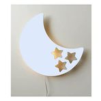 Windly Concept Ay Gece Lambası Çocuk Odası Bebek Odası Dekoratif Aydınlatma 30 cm Beyaz