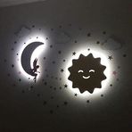 Windly Concept Güneş Ay Bebek Odası Çocuk Odası Ledli Gece Lambası