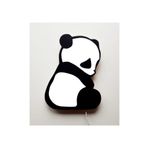 Windly Concept Panda Gece Lambası Çocuk Odası Bebek Odası Dekoratif Aydınlatma 30 Cm- Siyah