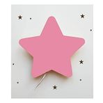 Windly Concept Yıldız Gece Lambası Çocuk Odası Bebek Odası Dekoratif Aydınlatma 30 cm Pembe